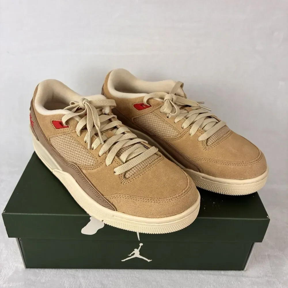 Jordan Flight Court Sneakers Men’s Size 8 Mushroom Fire Red-Desert Camo Shoe